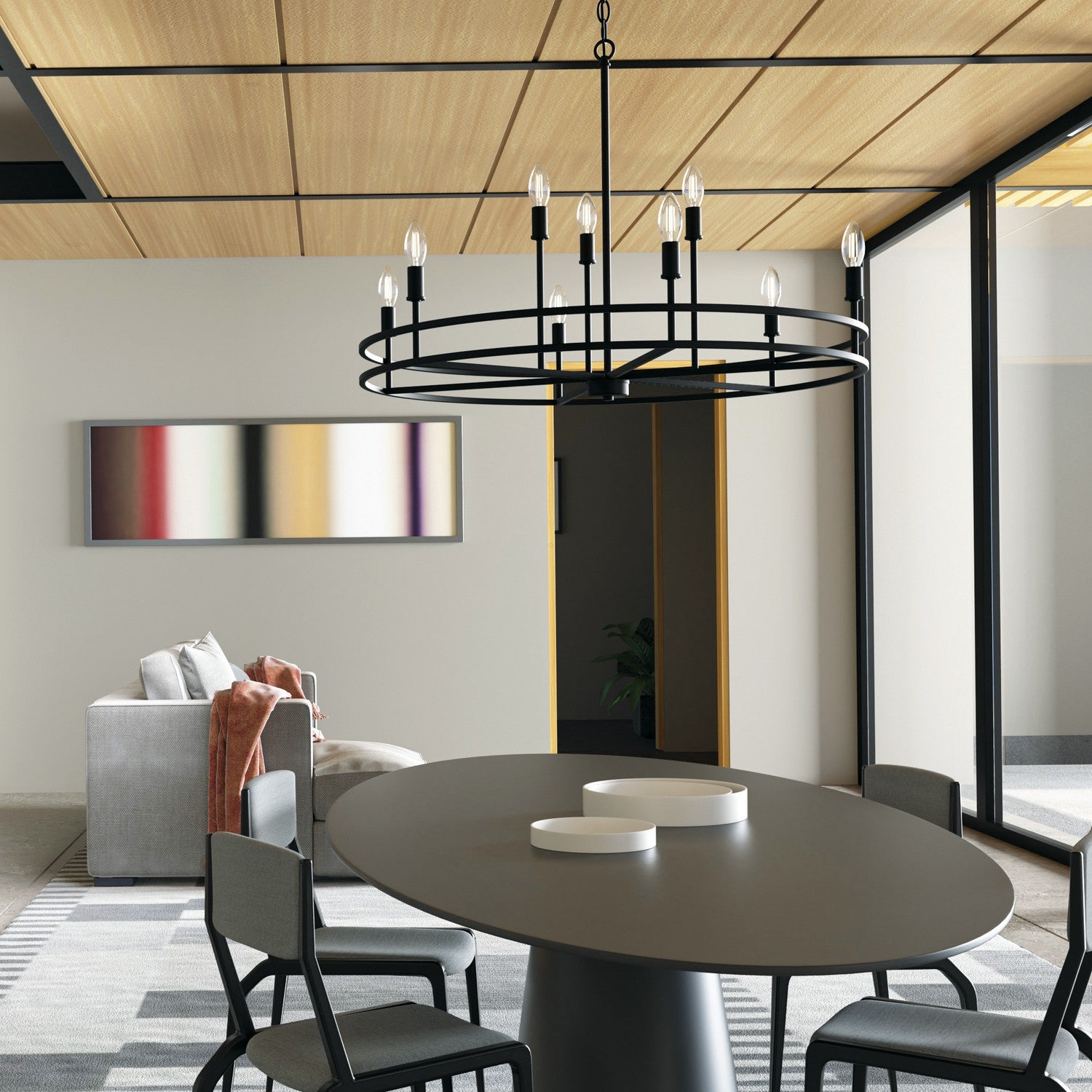 Capital Lighting - 448791MB - Nine Light Chandelier - Fuller - Matte Black