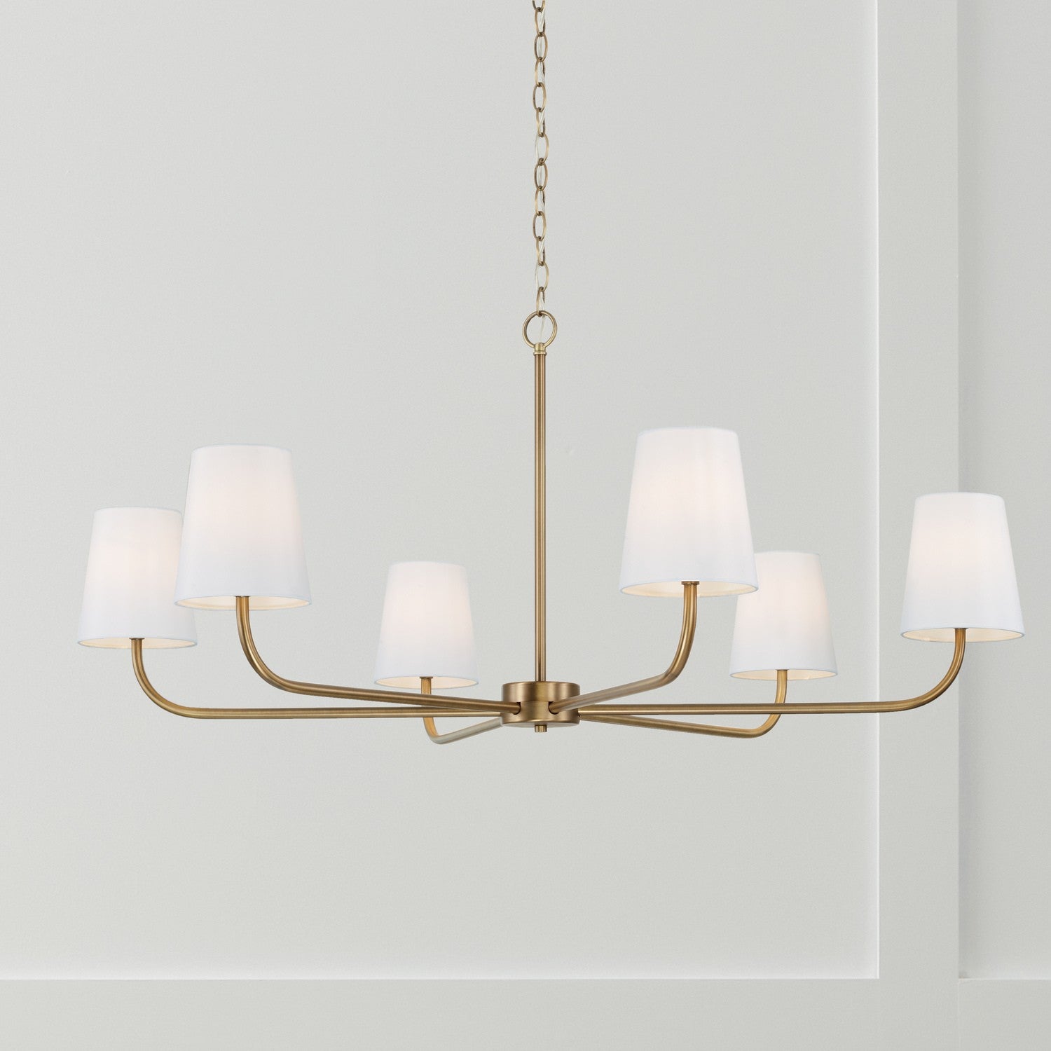 Capital Lighting - 449461AD-706 - Six Light Chandelier - Brody - Aged Brass
