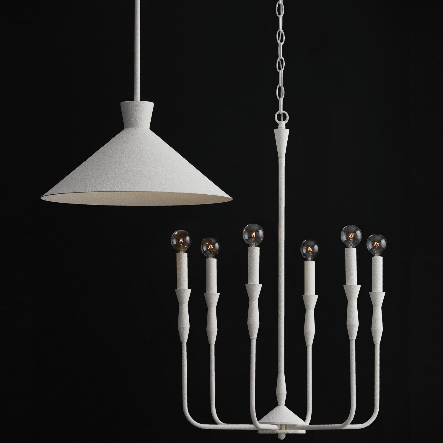 Capital Lighting - 450361XW - Six Light Chandelier - Paloma - Textured White