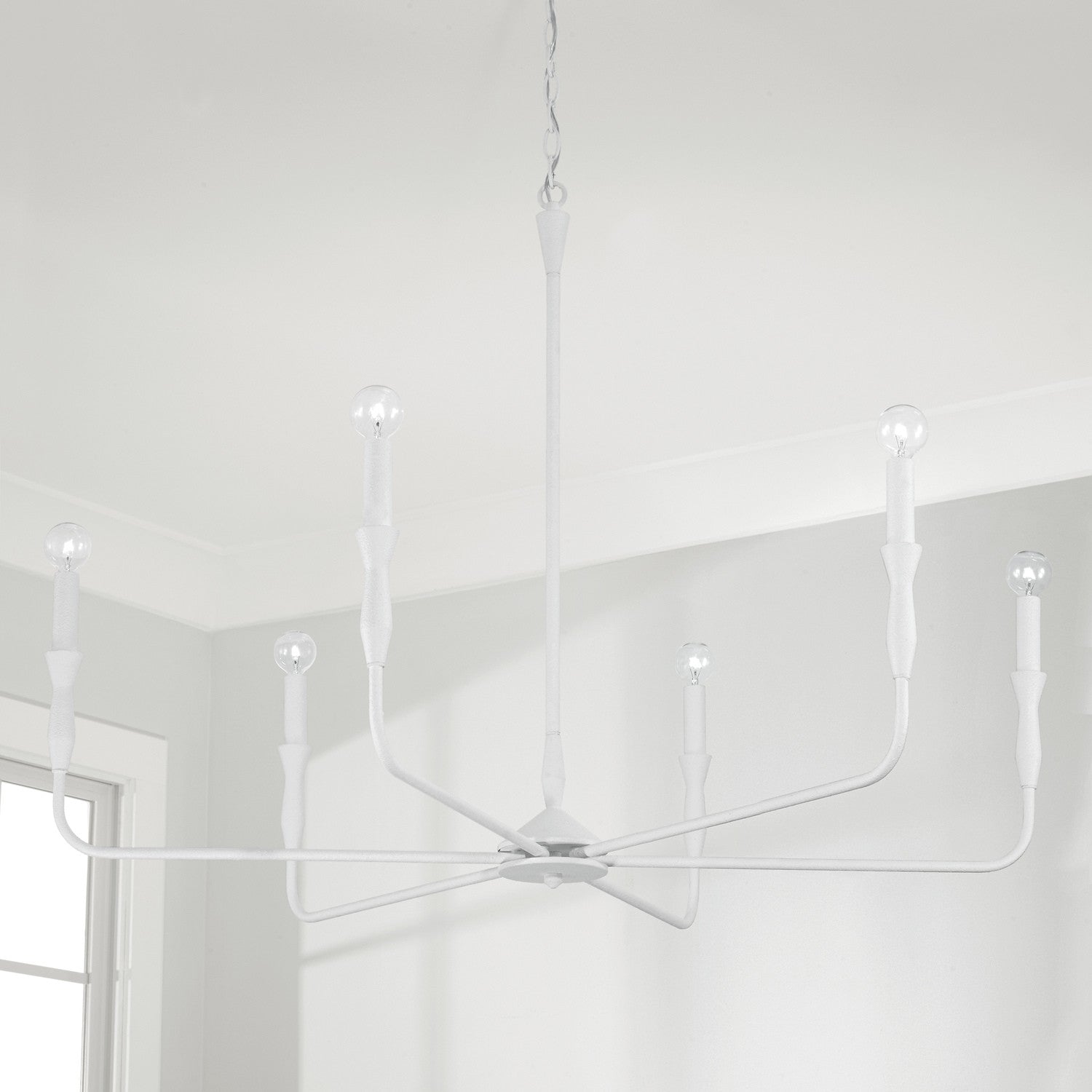 Capital Lighting - 450362XW - Six Light Chandelier - Paloma - Textured White