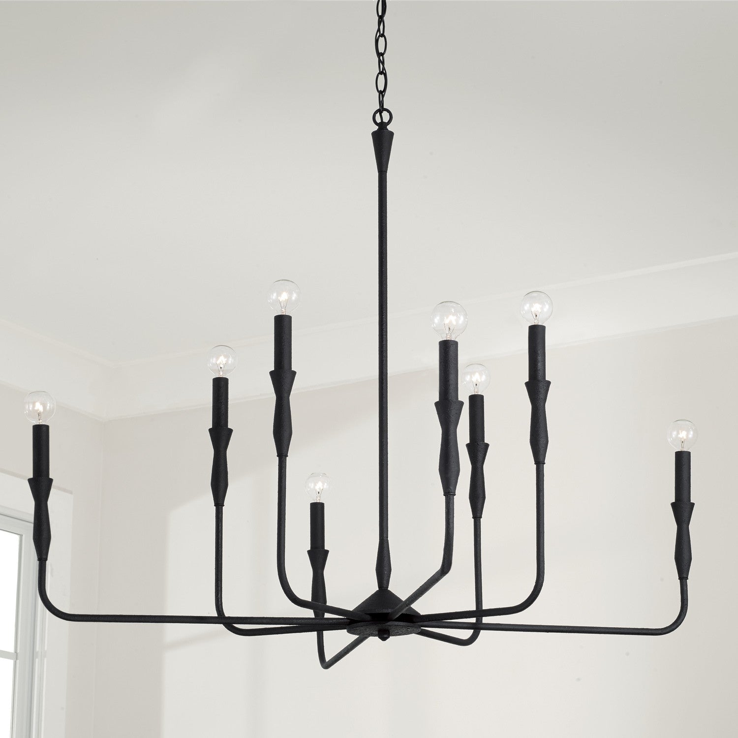 Capital Lighting - 450381XK - Eight Light Chandelier - Paloma - Textured Black