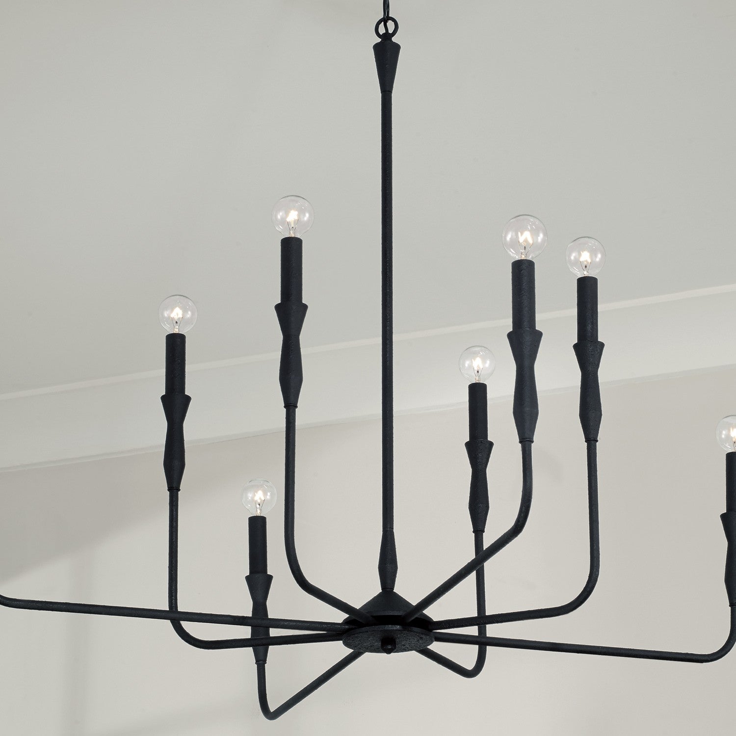 Capital Lighting - 450381XK - Eight Light Chandelier - Paloma - Textured Black