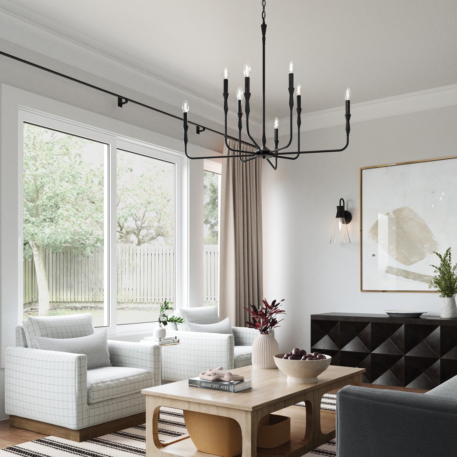 Capital Lighting - 450381XK - Eight Light Chandelier - Paloma - Textured Black