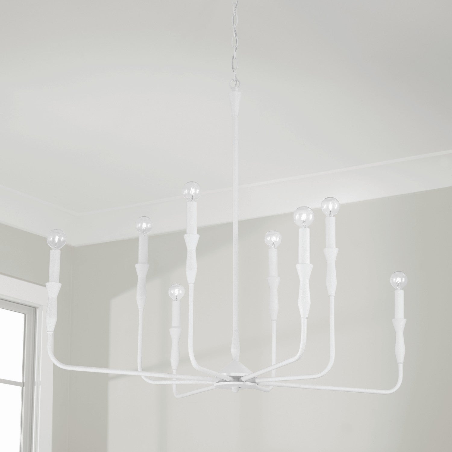 Capital Lighting - 450381XW - Eight Light Chandelier - Paloma - Textured White
