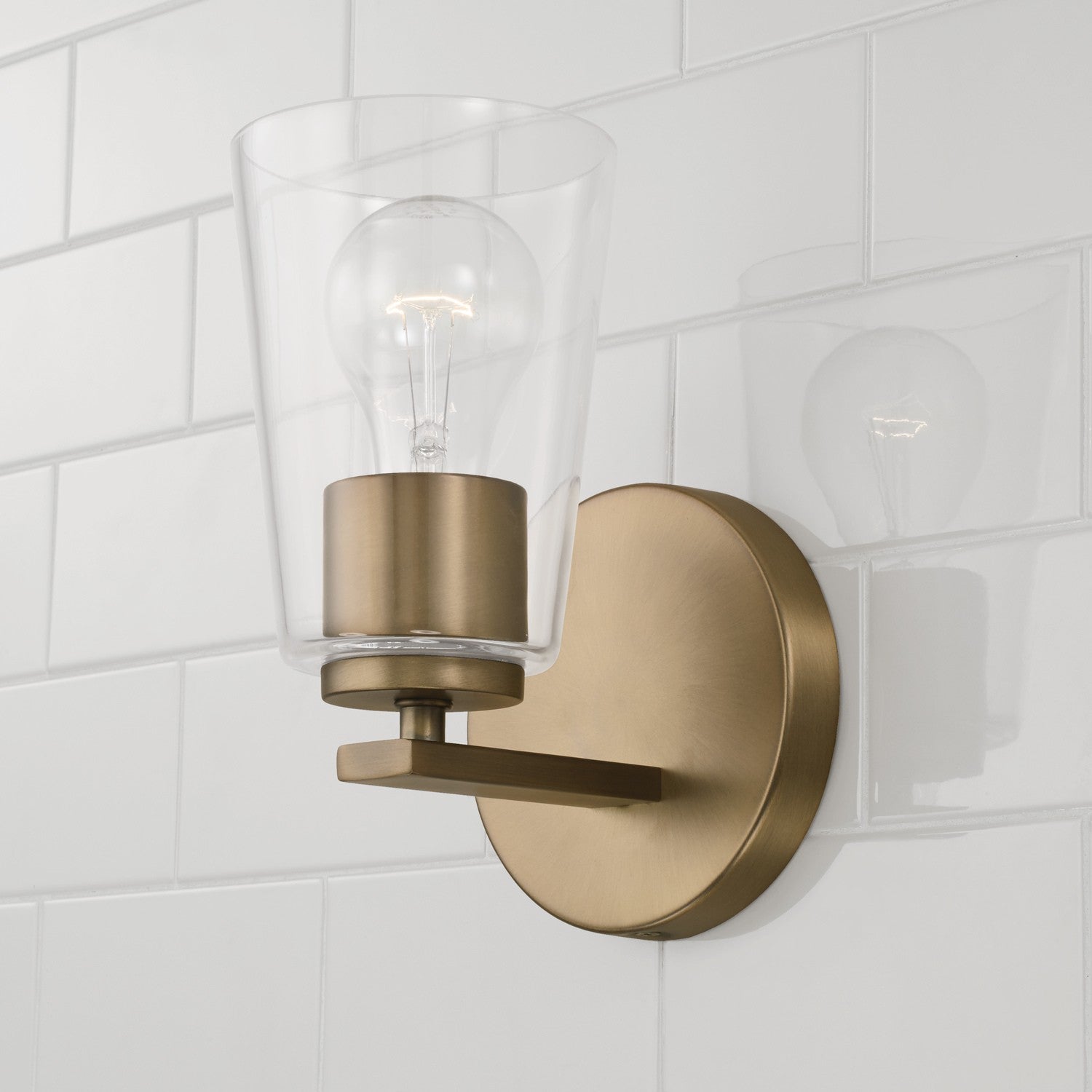 Capital Lighting - 648611AD-537 - One Light Wall Sconce - Portman - Aged Brass