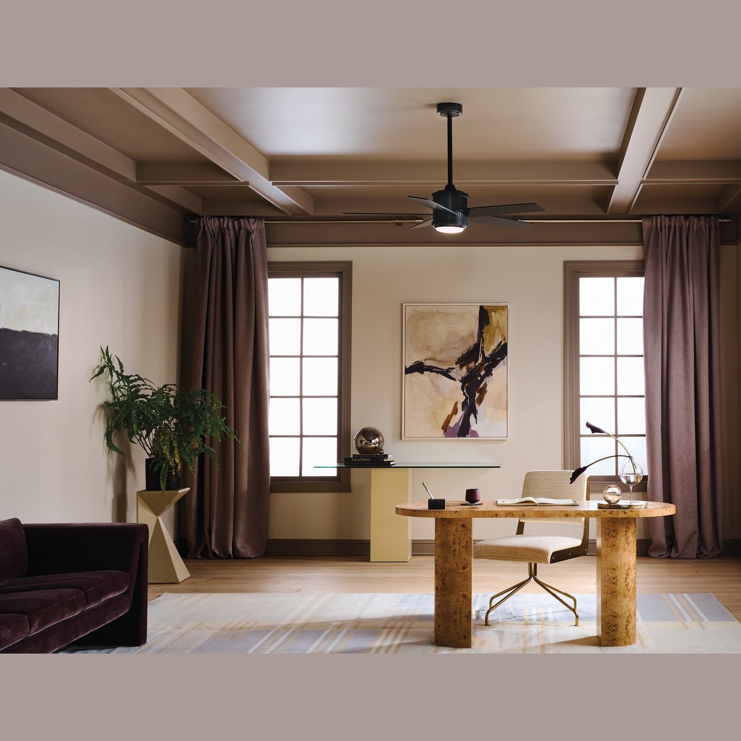 Kichler - 300048SBK - 48"Ceiling Fan - Brahm - Satin Black