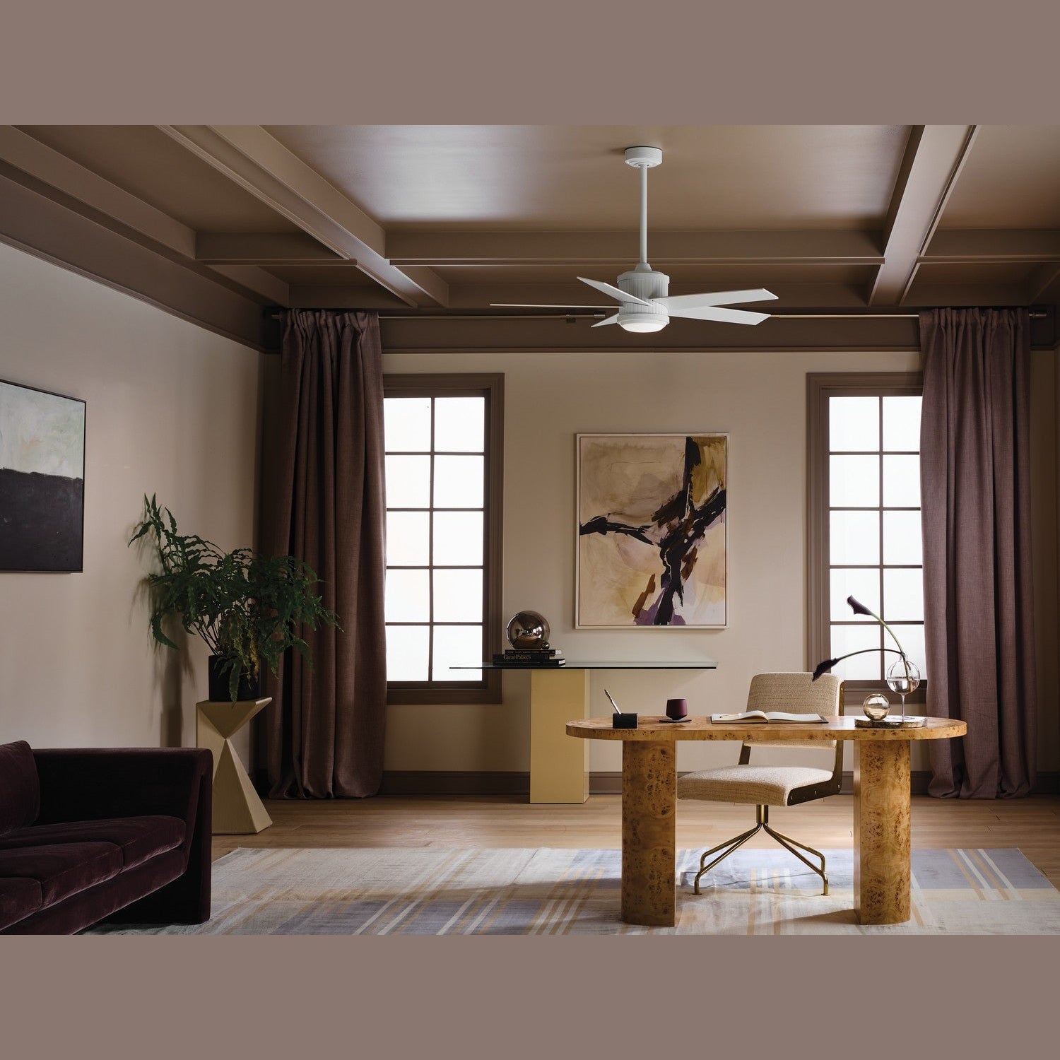 Kichler - 300048MWH - 48"Ceiling Fan - Brahm - Matte White