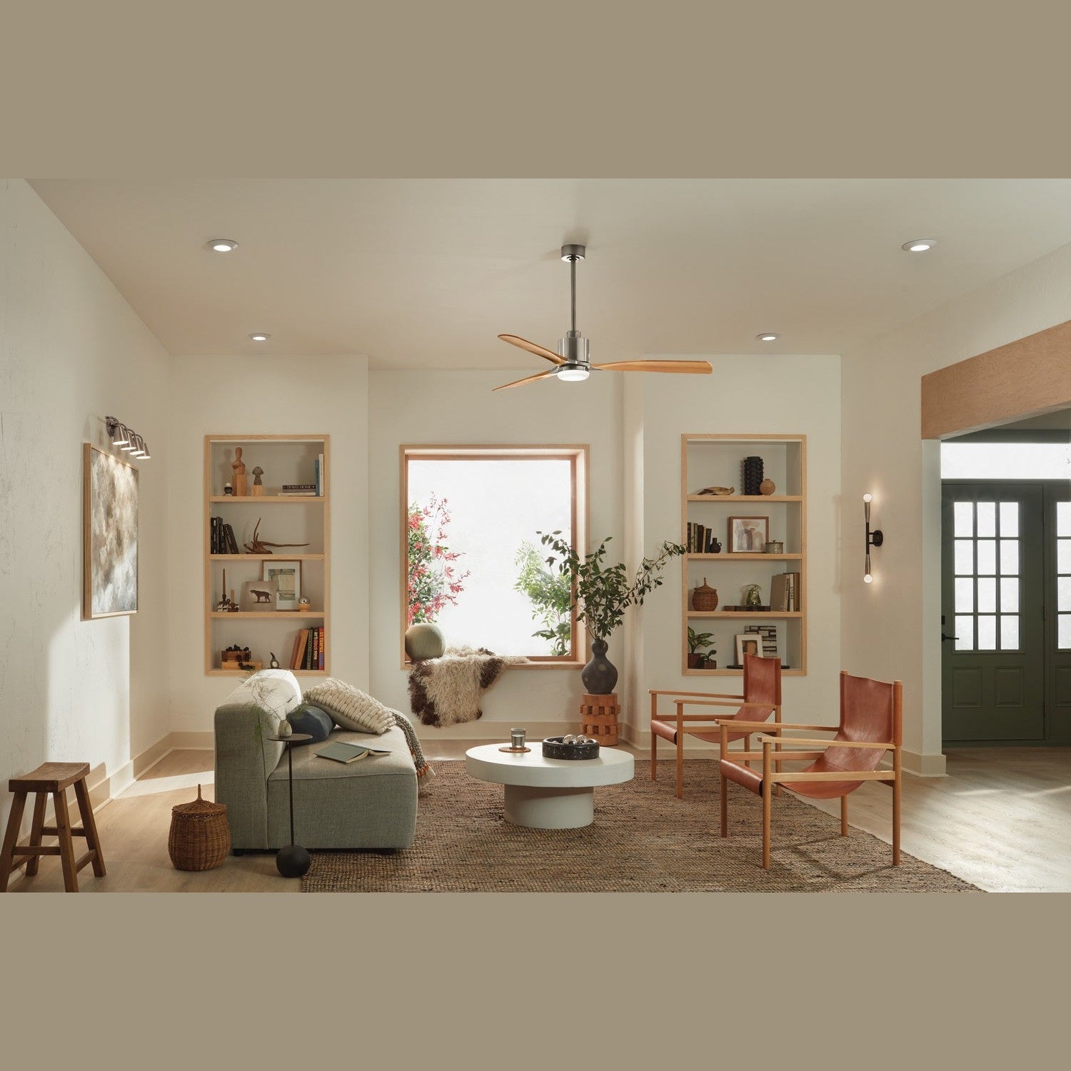 Kichler - 300075BSS - 60"Ceiling Fan - Ridley II - Brushed Stainless Steel