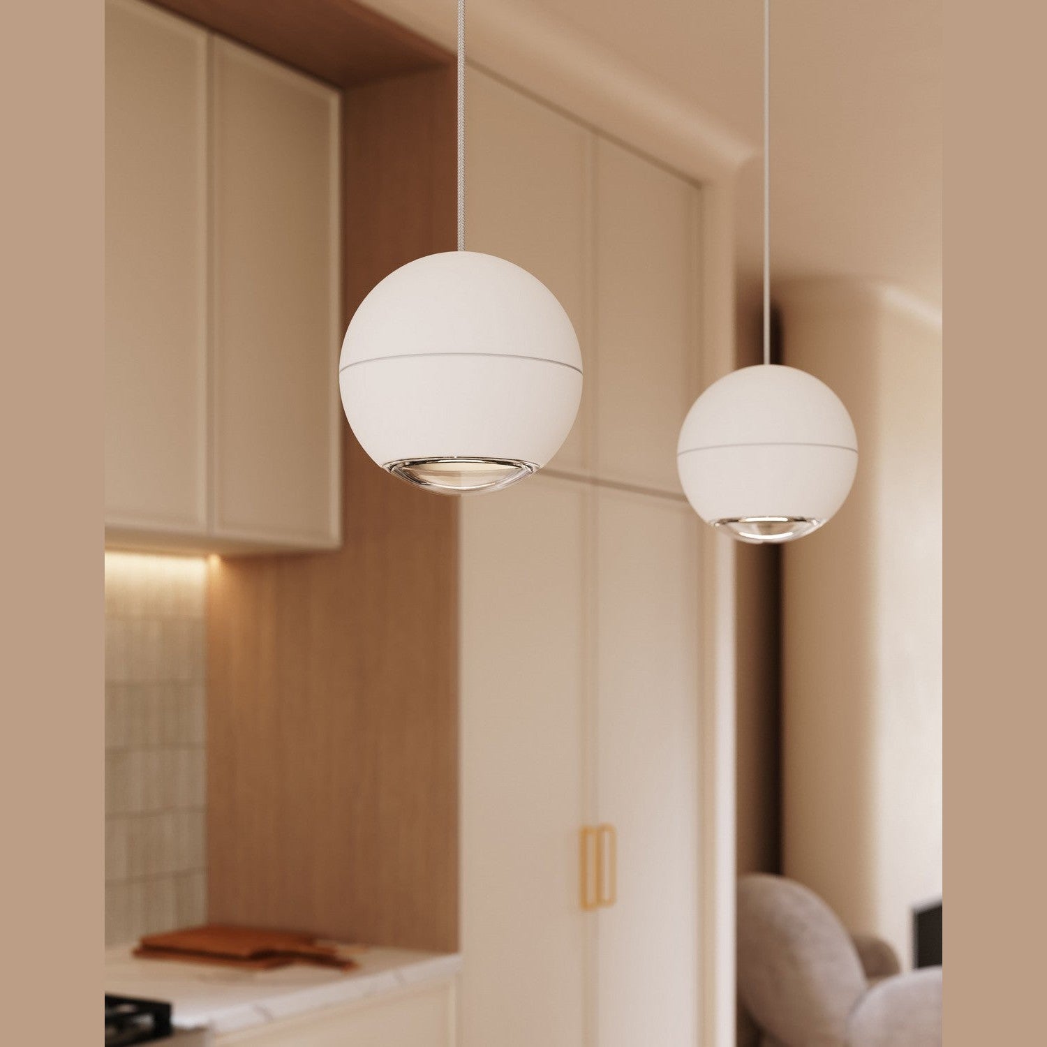 Sonneman - 7505.98 - LED Pendant - Hemisphere - Textured White