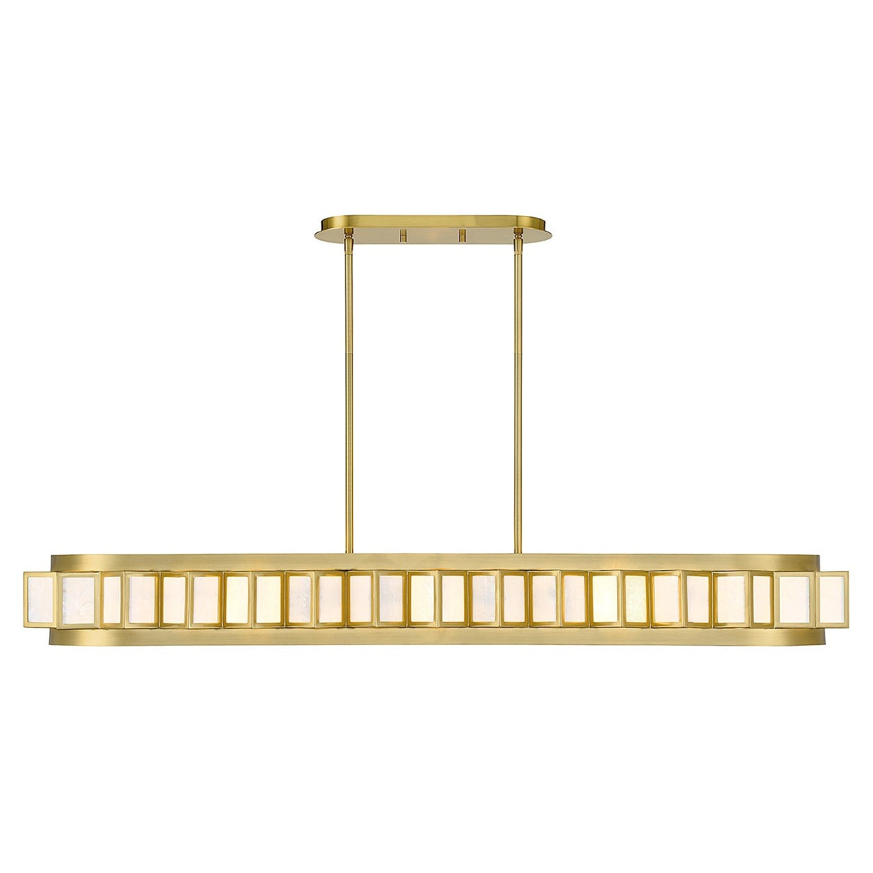 Savoy House - 1-3165-8-322 - Eight Light Linear Chandelier - Gideon - Warm Brass