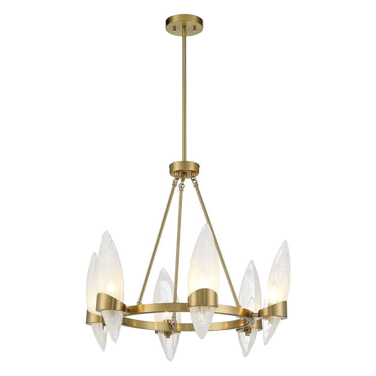 Savoy House - 1-5500-6-322 - Six Light Chandelier - Nouvel - Warm Brass