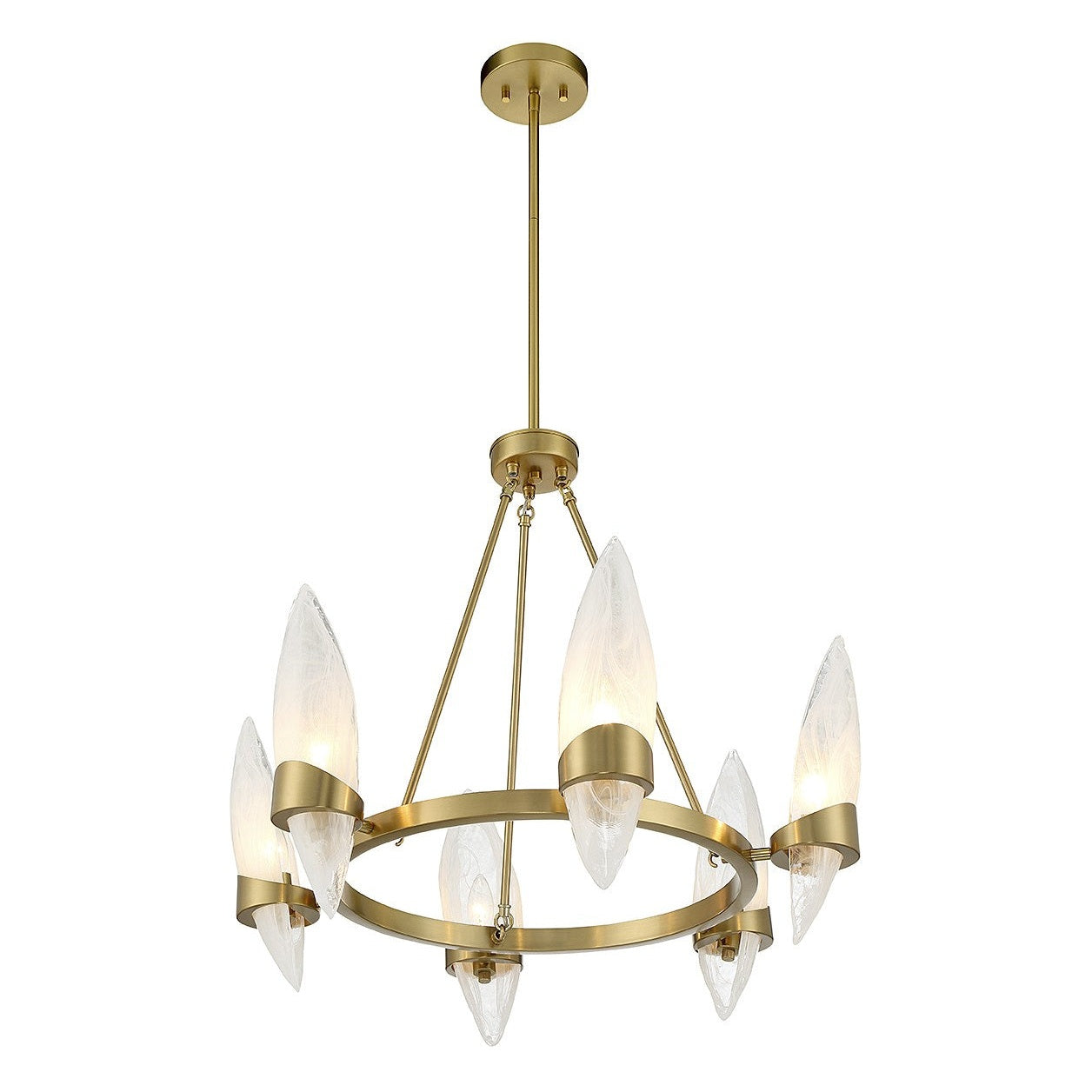 Savoy House - 1-5500-6-322 - Six Light Chandelier - Nouvel - Warm Brass