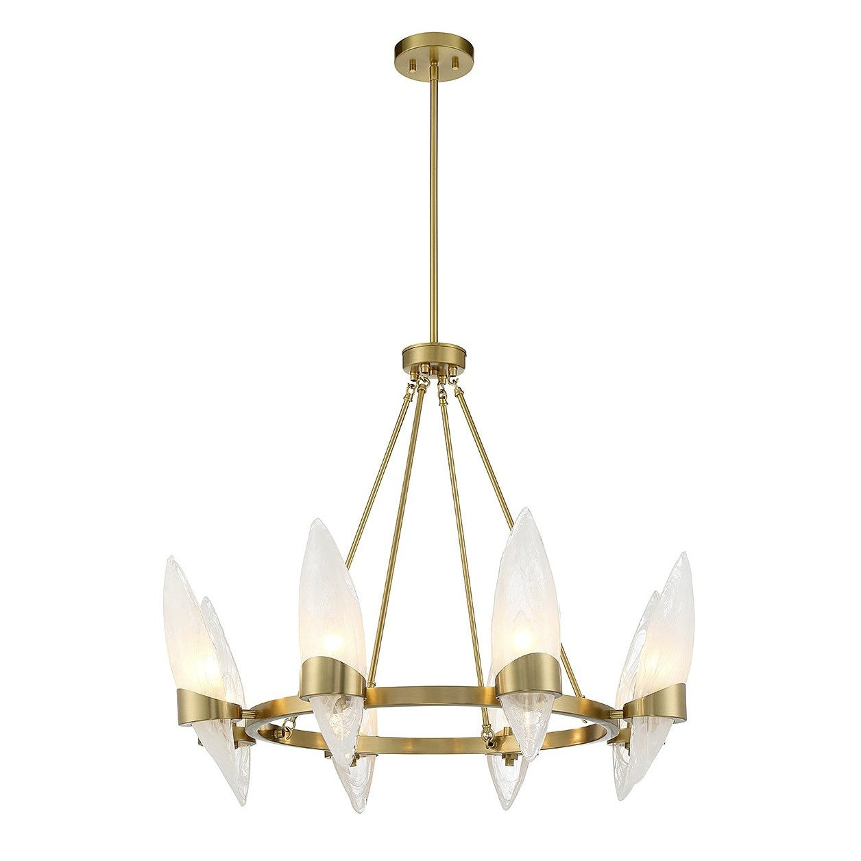 Savoy House - 1-5502-8-322 - Eight Light Chandelier - Nouvel - Warm Brass