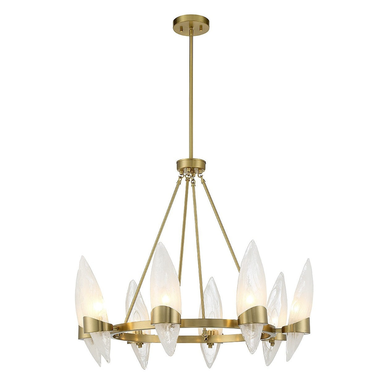 Savoy House - 1-5502-8-322 - Eight Light Chandelier - Nouvel - Warm Brass