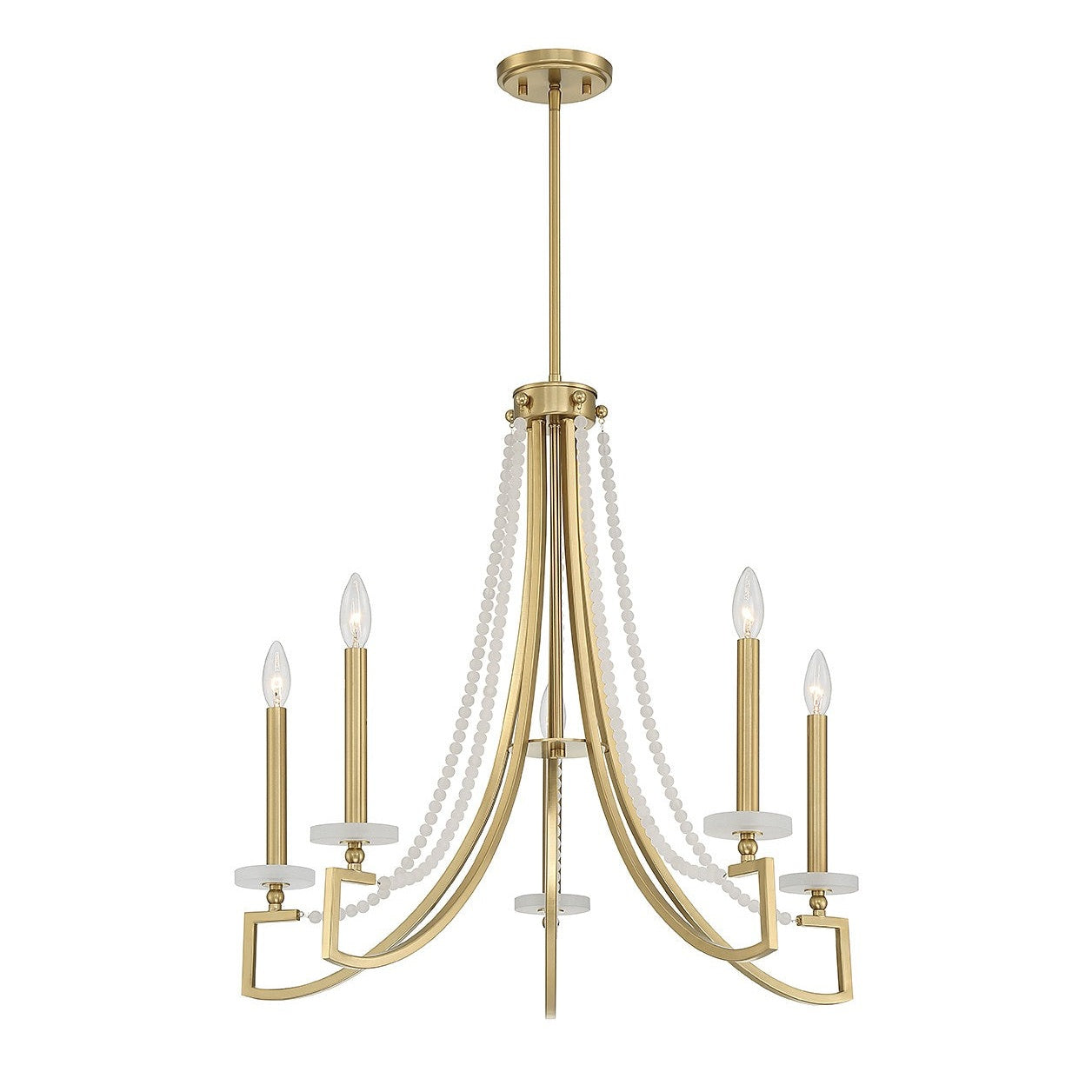 Savoy House - 1-8803-5-322 - Five Light Chandelier - Helen - Warm Brass