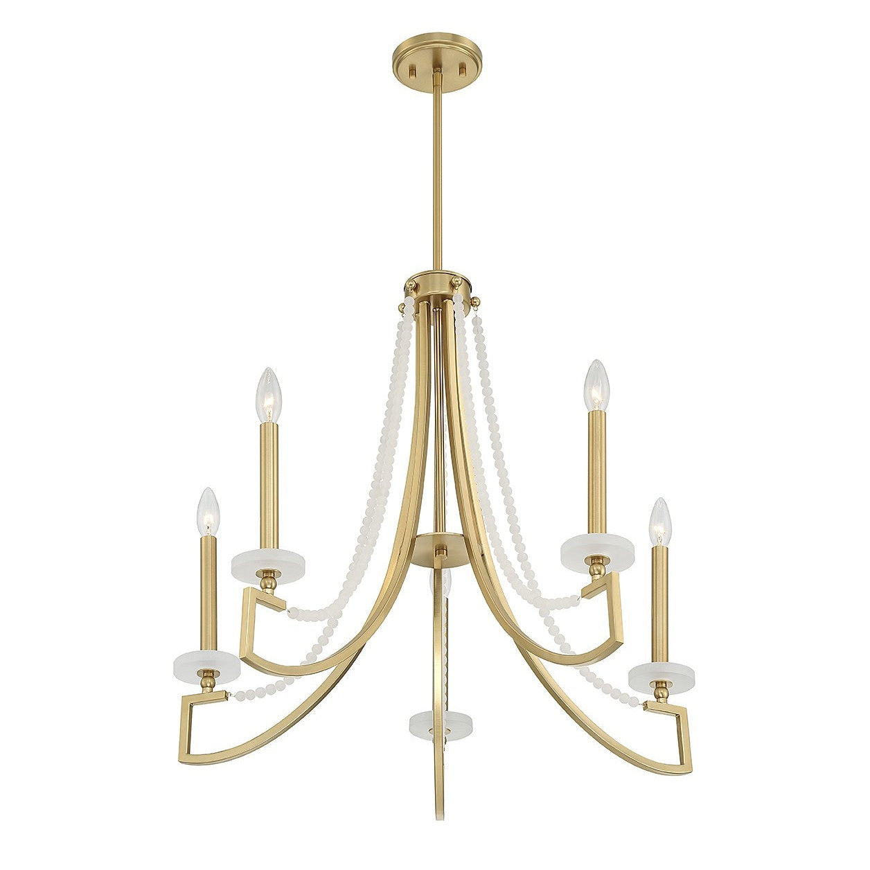 Savoy House - 1-8803-5-322 - Five Light Chandelier - Helen - Warm Brass