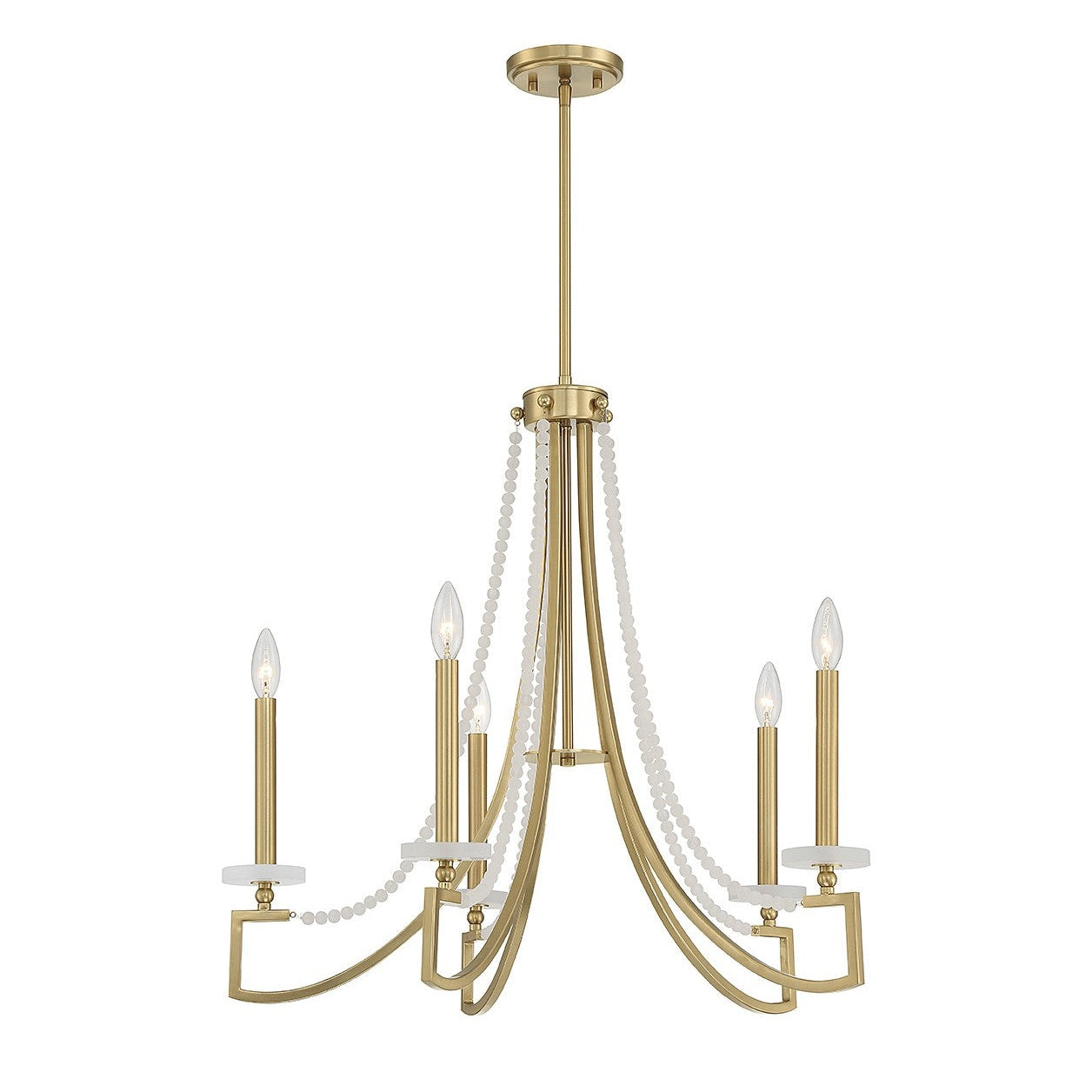 Savoy House - 1-8803-5-322 - Five Light Chandelier - Helen - Warm Brass