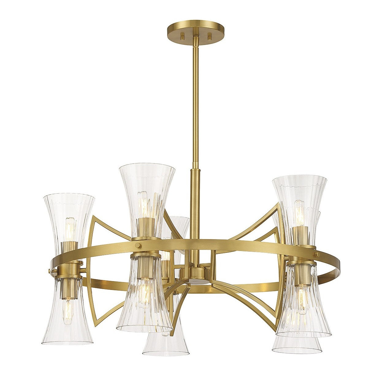 Savoy House - 1-9704-10-322 - Ten Light Chandelier - Bennington - Warm Brass