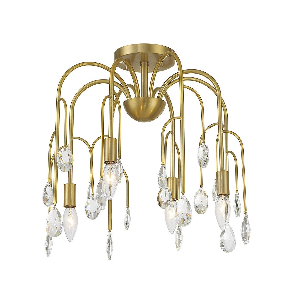 Savoy House - 6-6684-4-127 - Four Light Convertible Semi-Flush or Pendant - Anholt - Noble Brass
