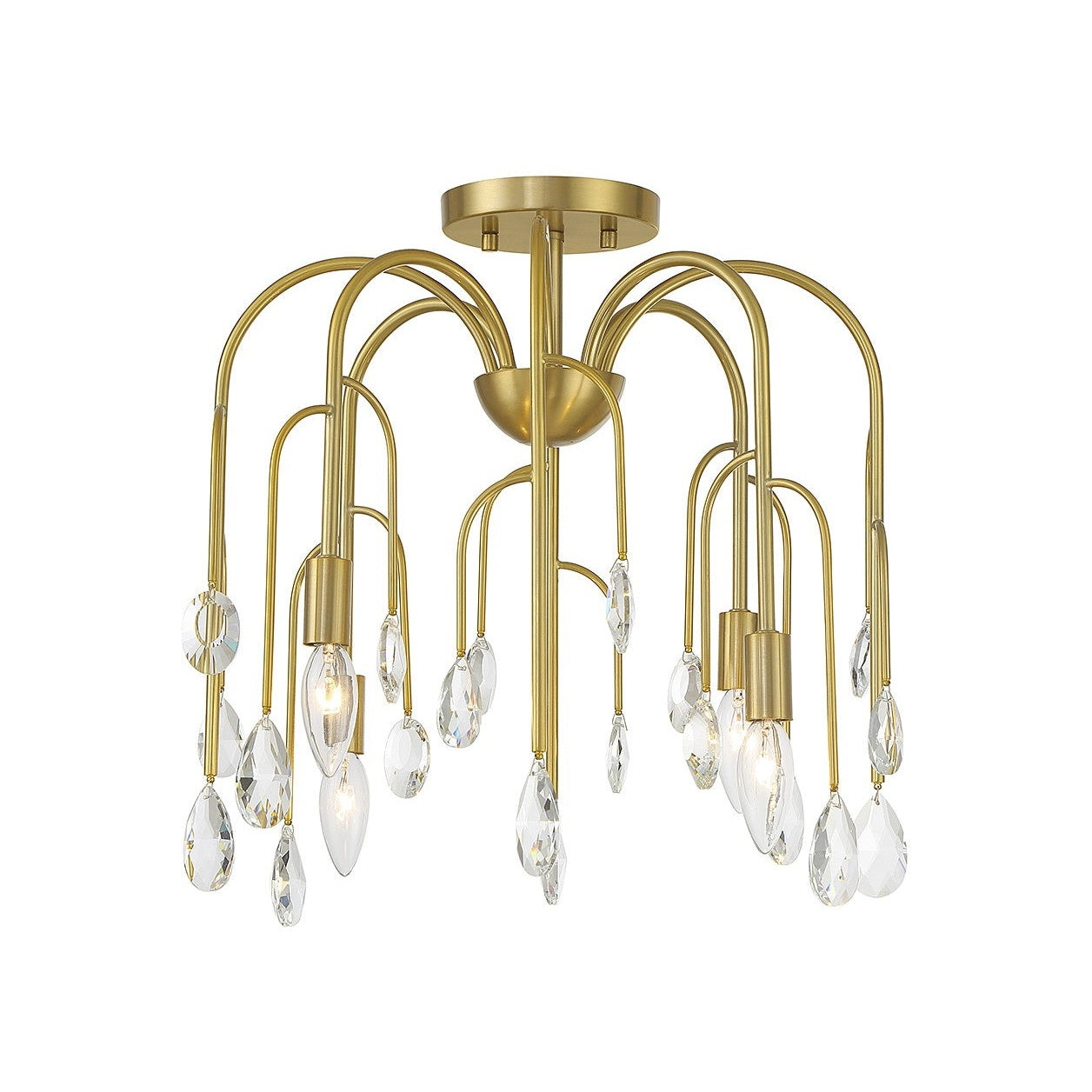 Savoy House - 6-6684-4-127 - Four Light Convertible Semi-Flush or Pendant - Anholt - Noble Brass