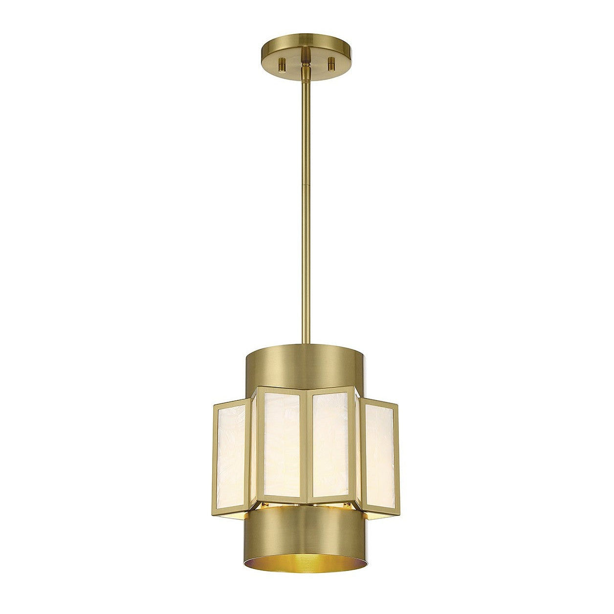 Savoy House - 7-3168-3-322 - Three Light Pendant - Gideon - Warm Brass