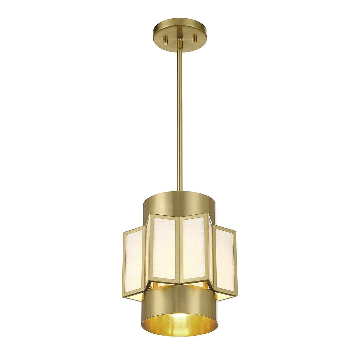 Savoy House - 7-3168-3-322 - Three Light Pendant - Gideon - Warm Brass