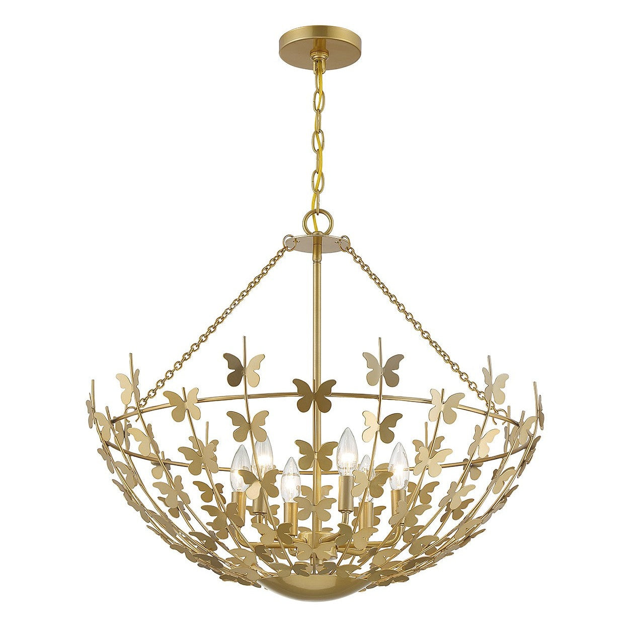 Savoy House - 7-4199-6-171 - Six Light Pendant - Birch - Burnished Brass