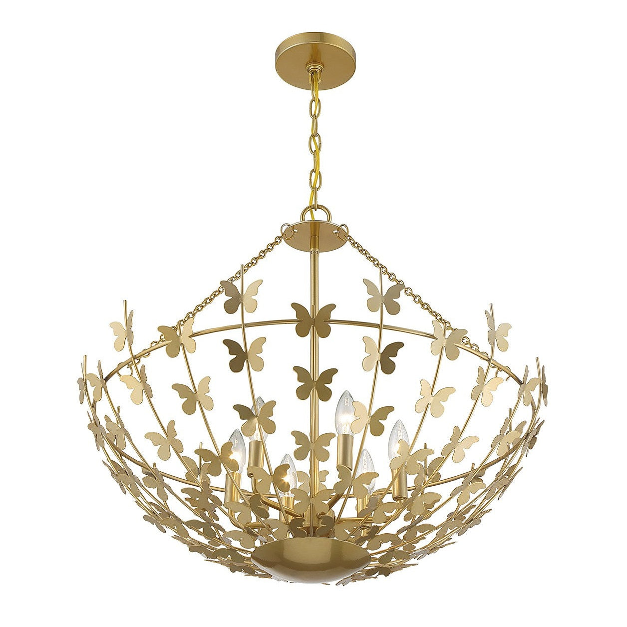 Savoy House - 7-4199-6-171 - Six Light Pendant - Birch - Burnished Brass
