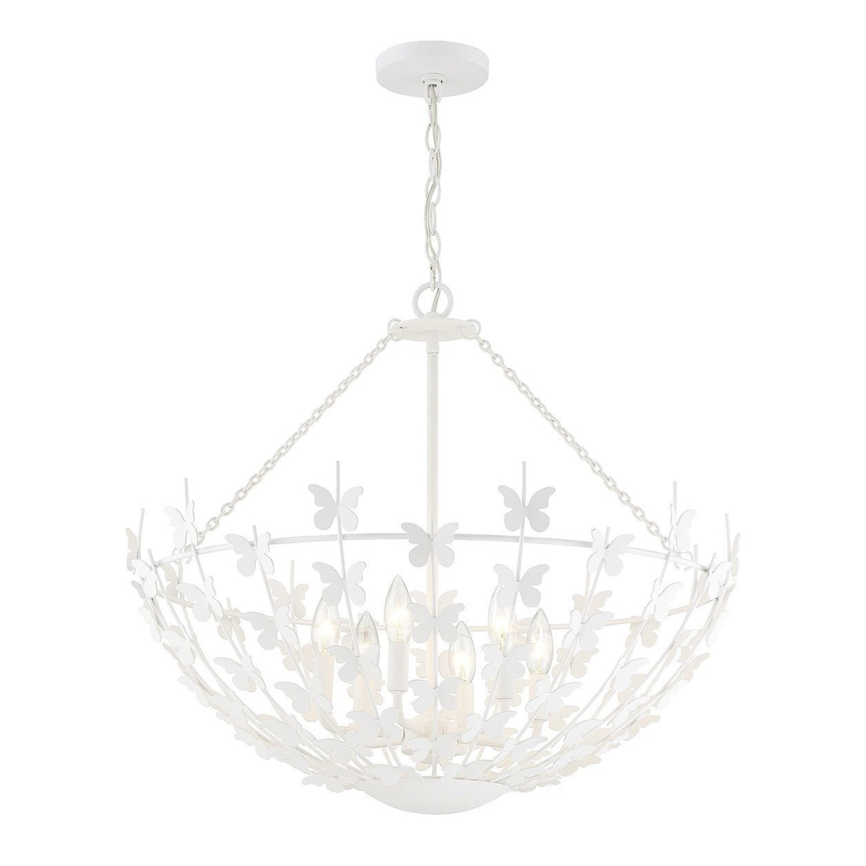 Savoy House - 7-4199-6-83 - Six Light Pendant - Birch - Bisque White