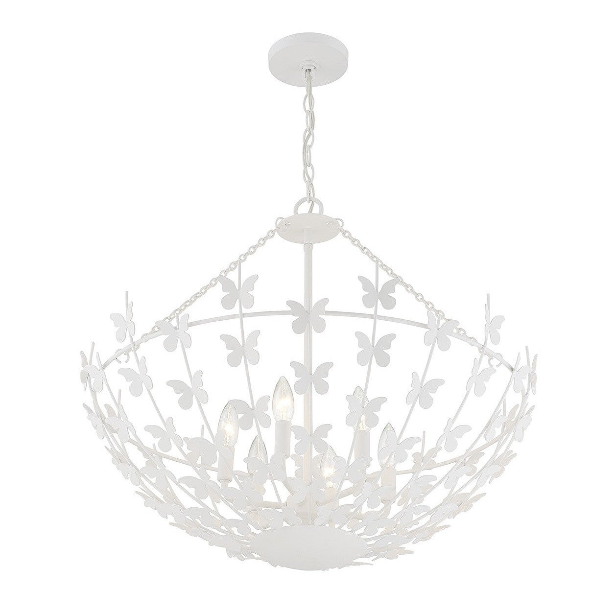 Savoy House - 7-4199-6-83 - Six Light Pendant - Birch - Bisque White