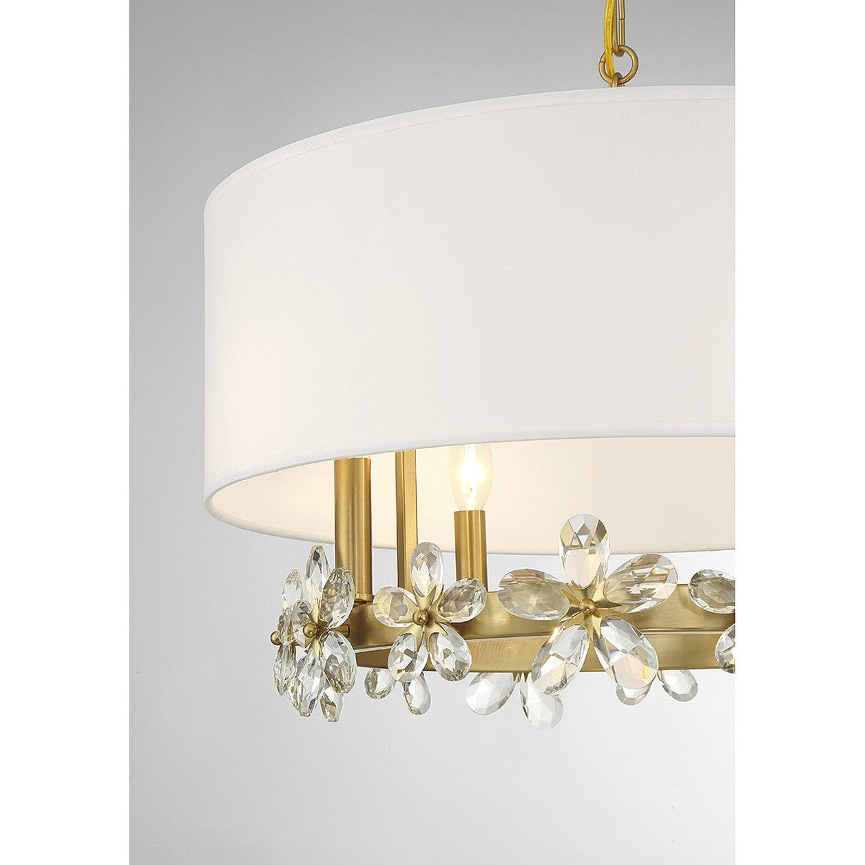 Savoy House - 7-4366-4-322 - Four Light Pendant - Dahlia - Warm Brass