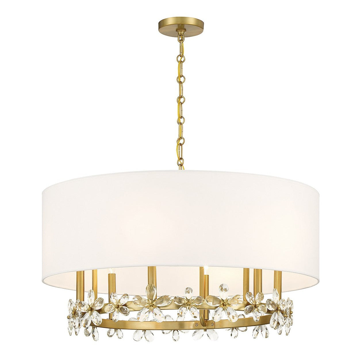 Savoy House - 7-4368-6-322 - Six Light Pendant - Dahlia - Warm Brass