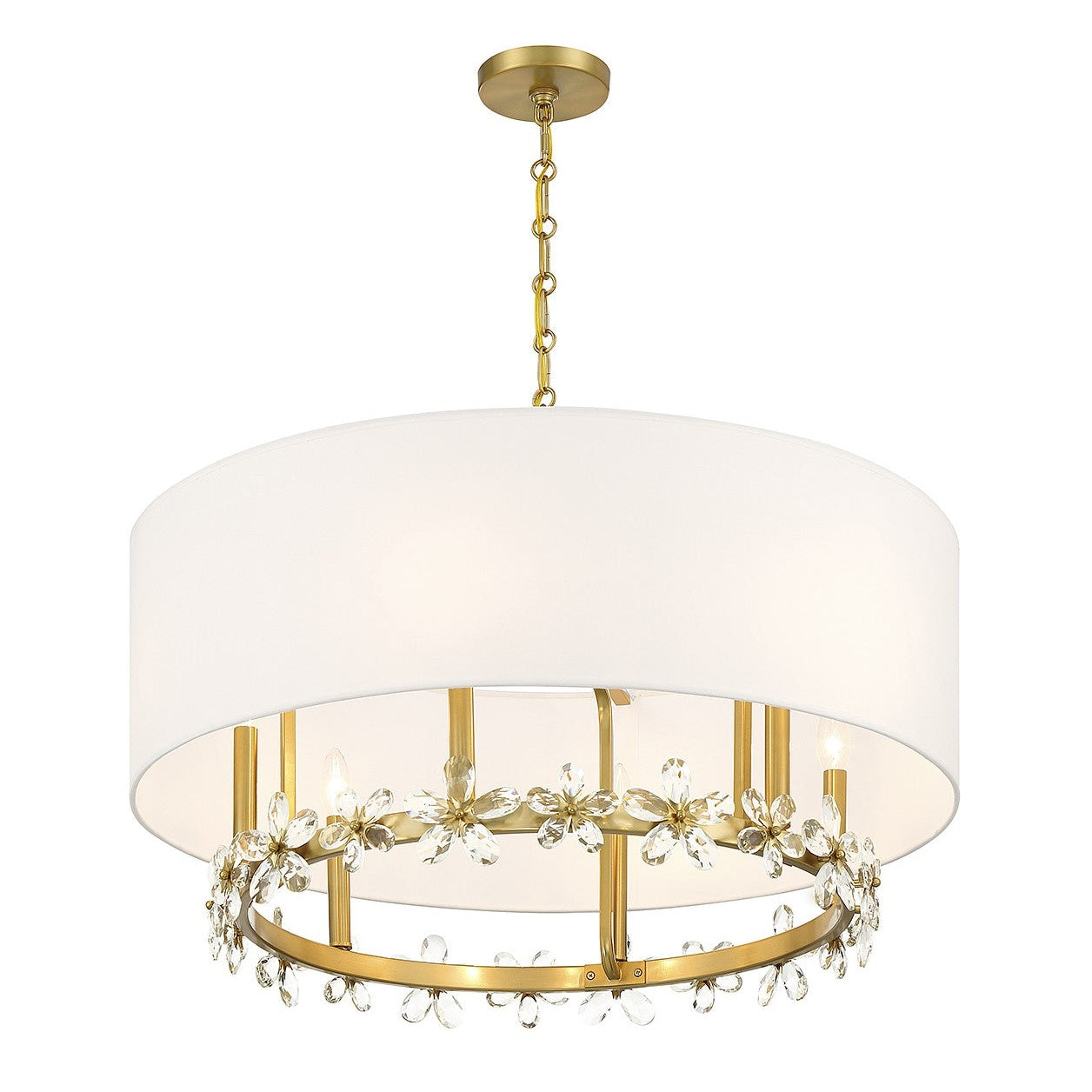 Savoy House - 7-4368-6-322 - Six Light Pendant - Dahlia - Warm Brass