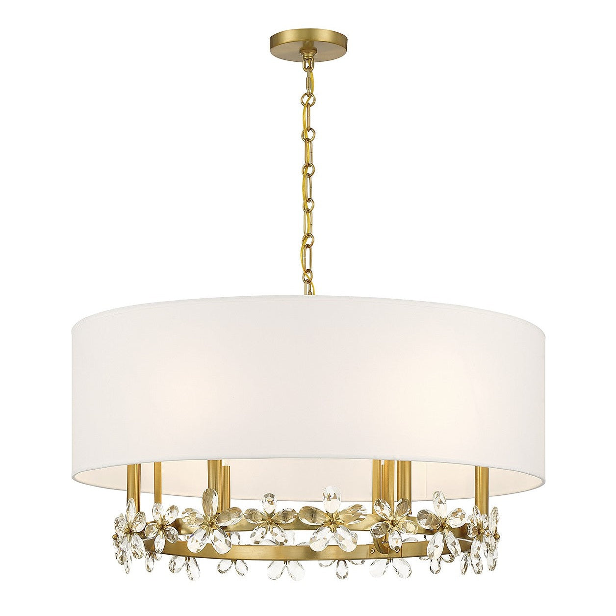 Savoy House - 7-4368-6-322 - Six Light Pendant - Dahlia - Warm Brass