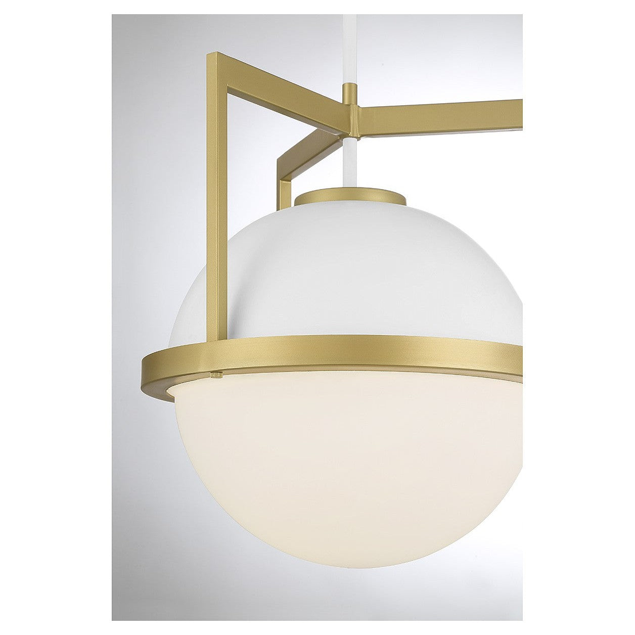 Savoy House - 7-4600-1-142 - One Light Pendant - Carlysle - White with Warm Brass