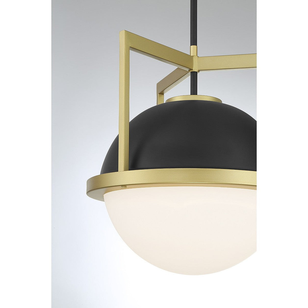 Savoy House - 7-4600-1-143 - One Light Pendant - Carlysle - Matte Black with Warm Brass