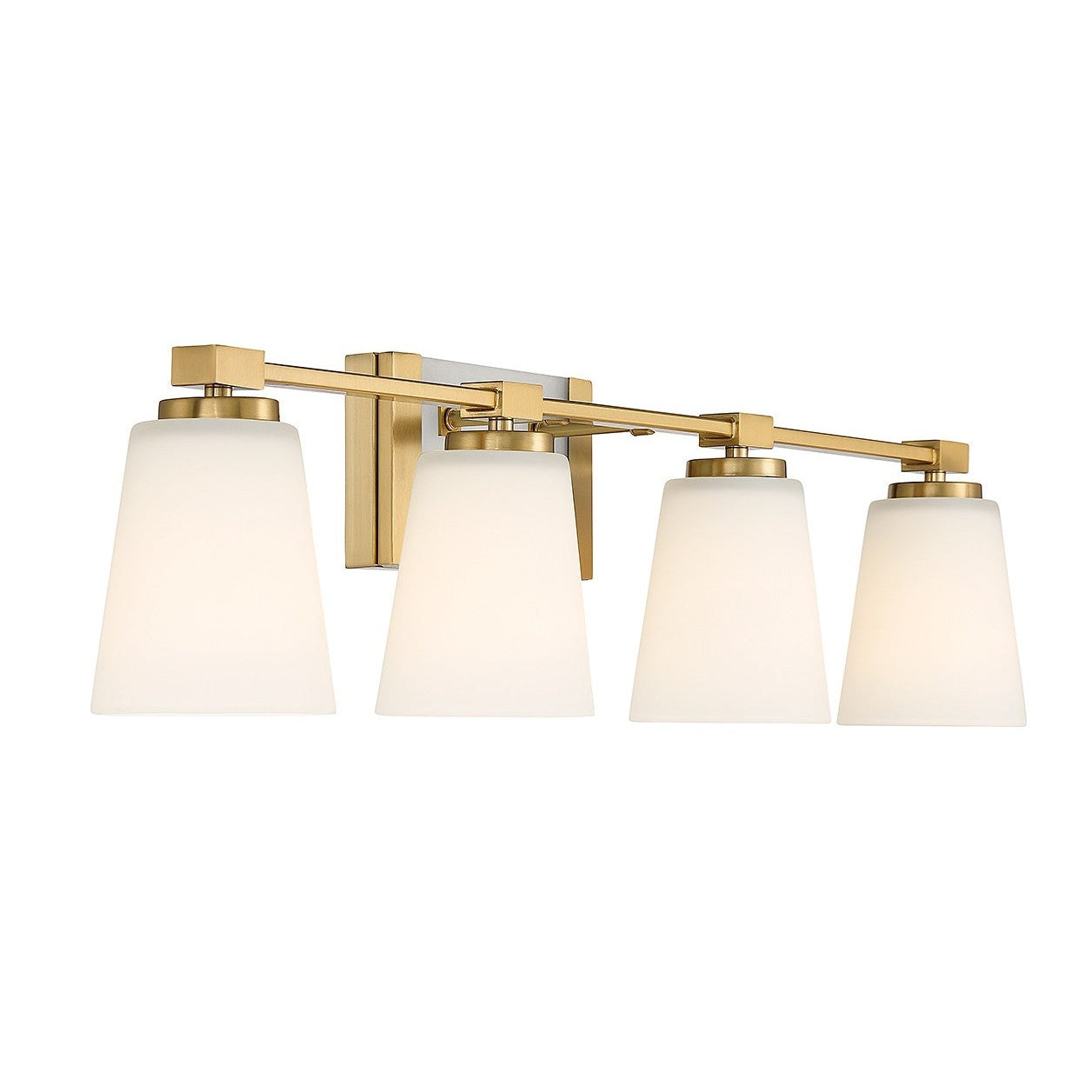 Savoy House - 8-6901-4-322 - Four Light Bathroom Vanity - Darby - Warm Brass
