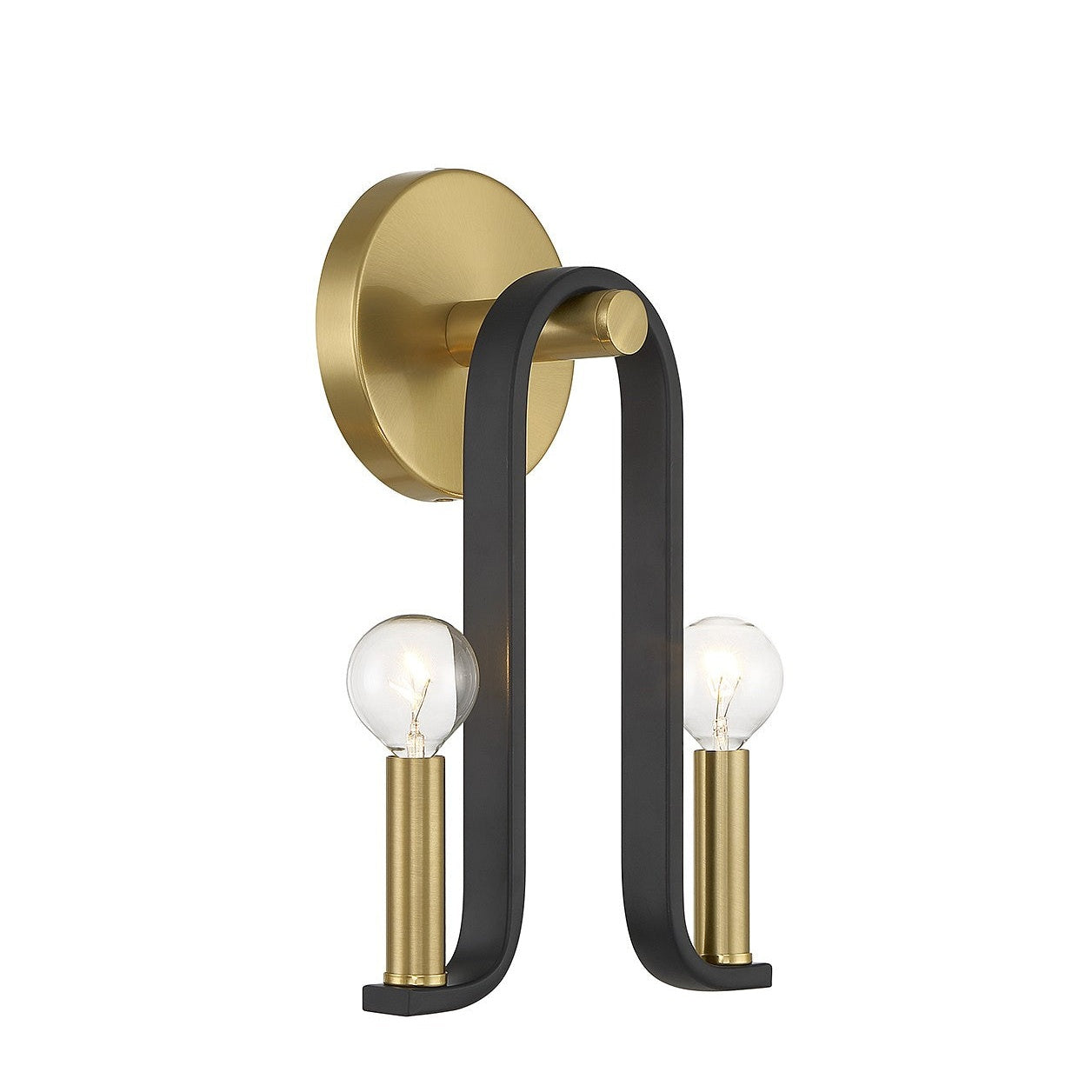 Savoy House - 9-5531-2-143 - Two Light Wall Sconce - Archway - Matte Black with Warm Brass