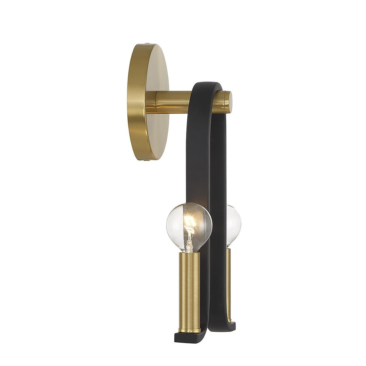 Savoy House - 9-5531-2-143 - Two Light Wall Sconce - Archway - Matte Black with Warm Brass