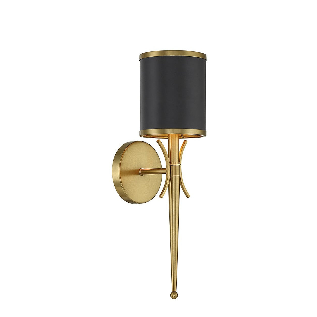 Savoy House - 9-9944-1-143 - One Light Wall Sconce - Quincy - Matte Black with Warm Brass