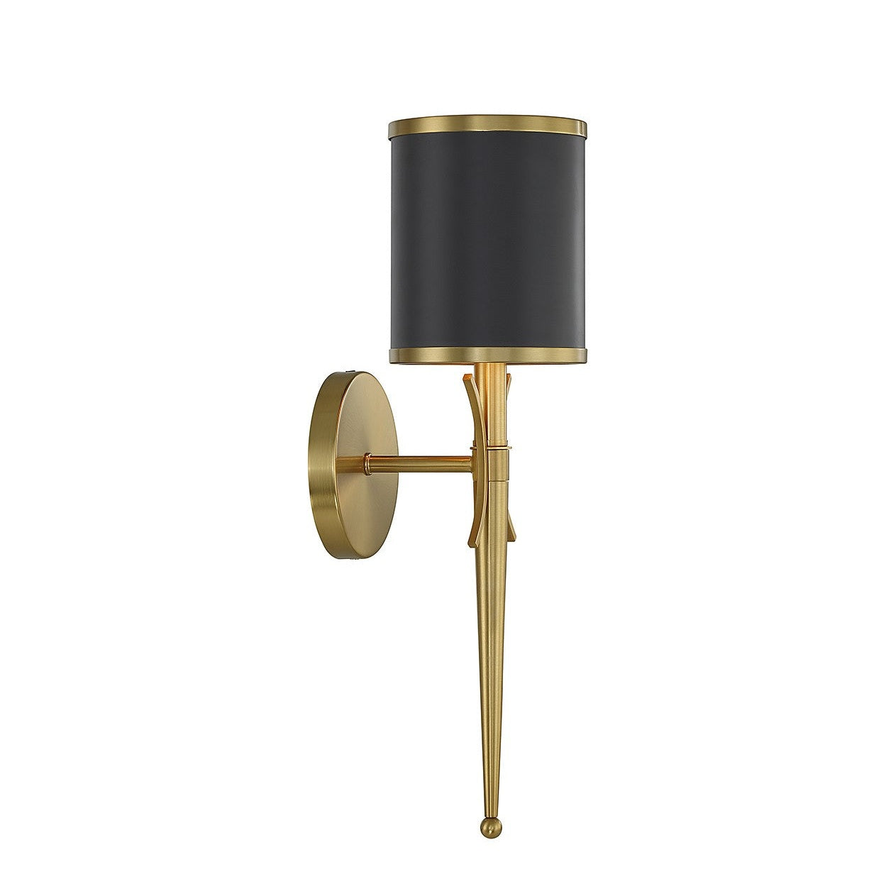 Savoy House - 9-9944-1-143 - One Light Wall Sconce - Quincy - Matte Black with Warm Brass
