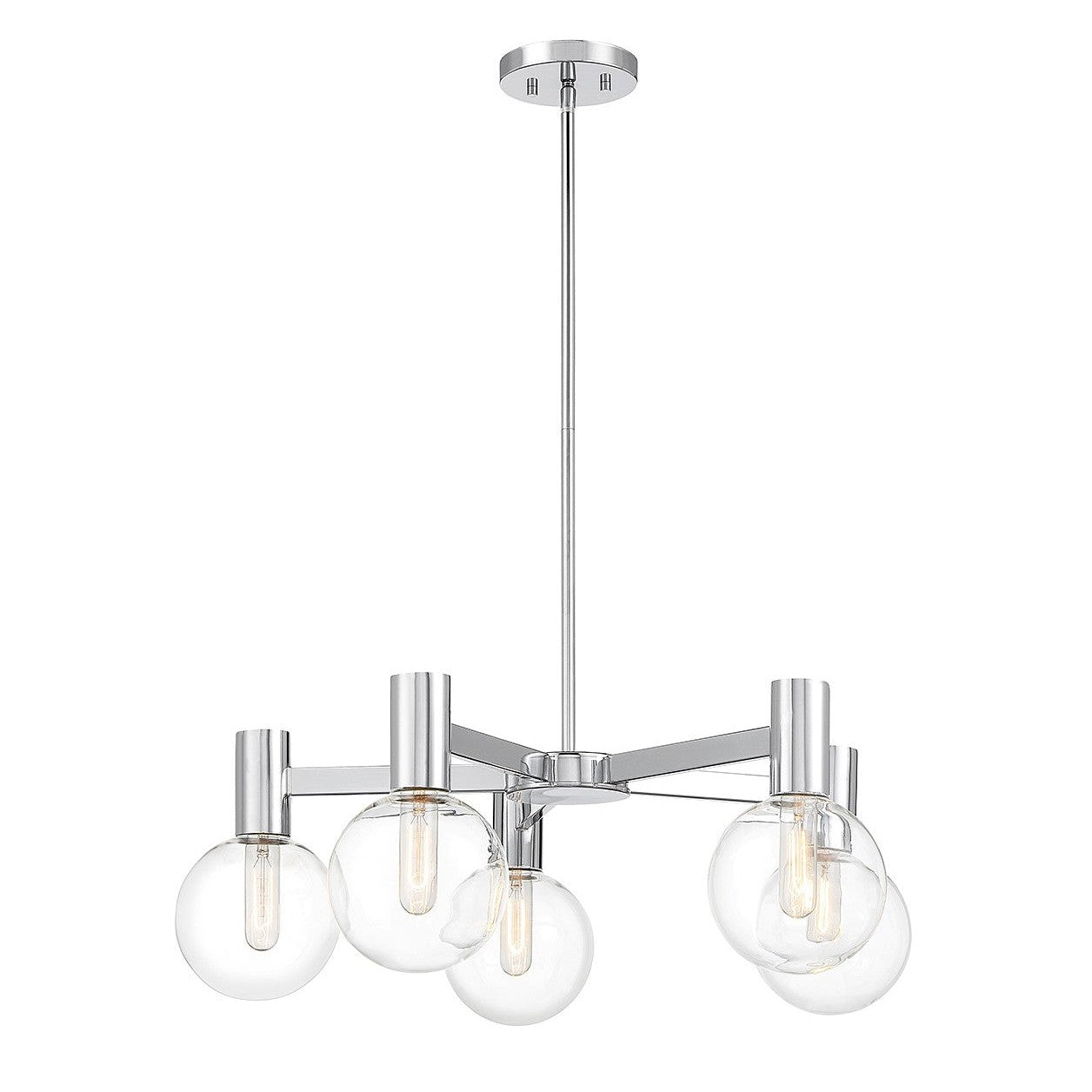 Savoy House - 1-3073-5-11 - Five Light Chandelier - Wright - Chrome