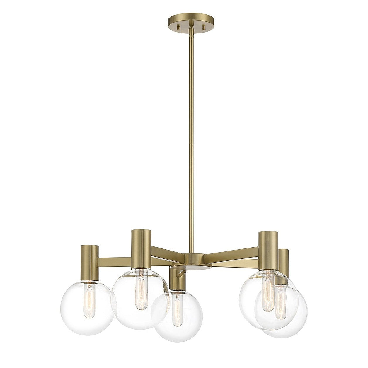 Savoy House - 1-3073-5-322 - Five Light Chandelier - Wright - Warm Brass