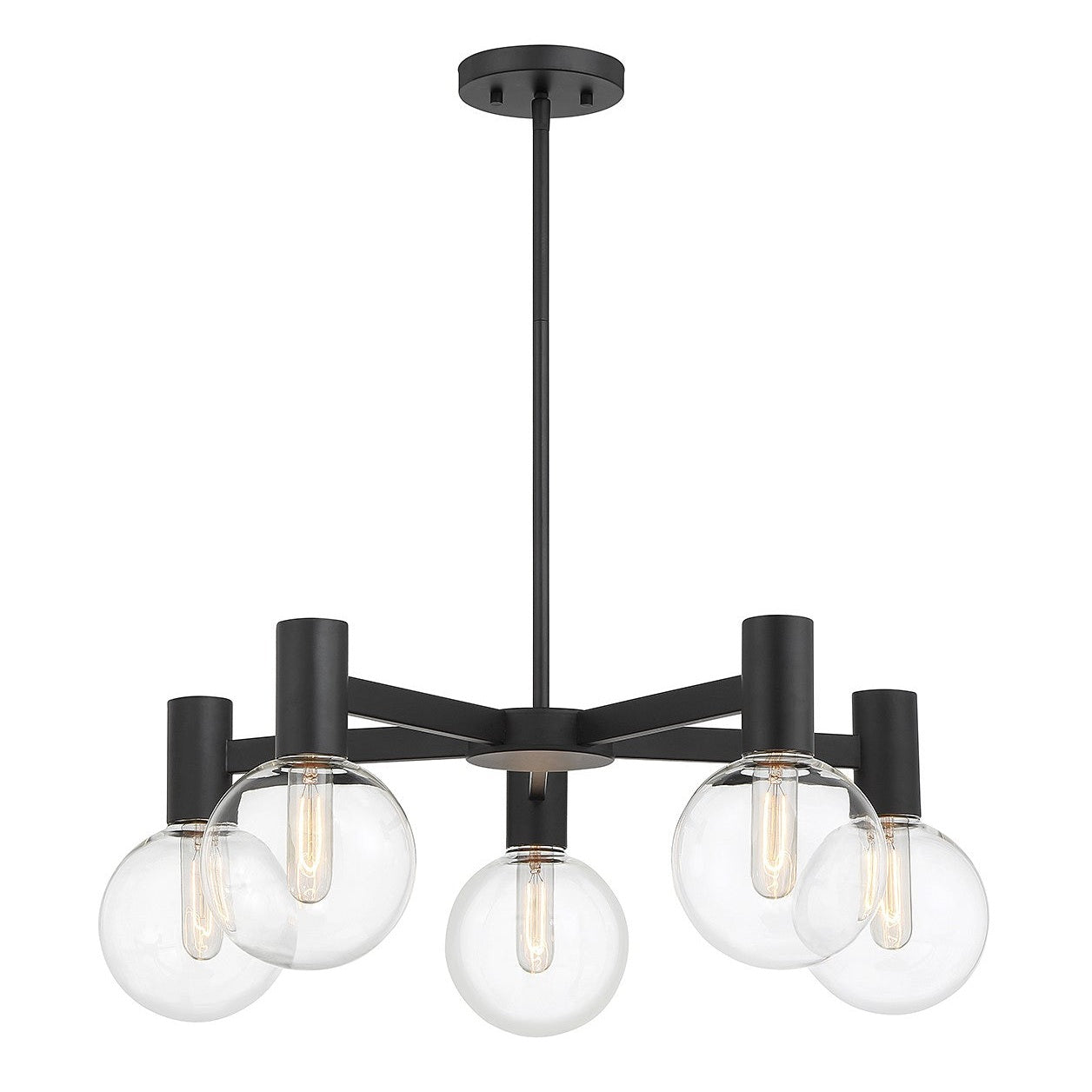 Savoy House - 1-3073-5-89 - Five Light Chandelier - Wright - Matte Black