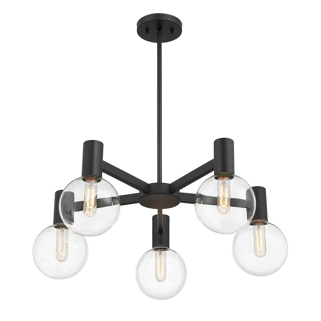 Savoy House - 1-3073-5-89 - Five Light Chandelier - Wright - Matte Black
