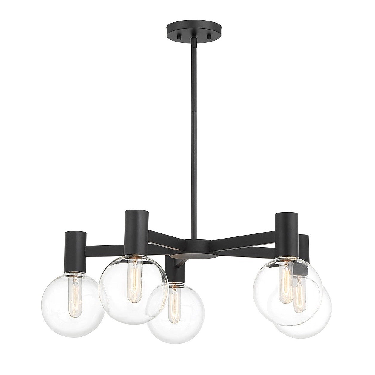 Savoy House - 1-3073-5-89 - Five Light Chandelier - Wright - Matte Black