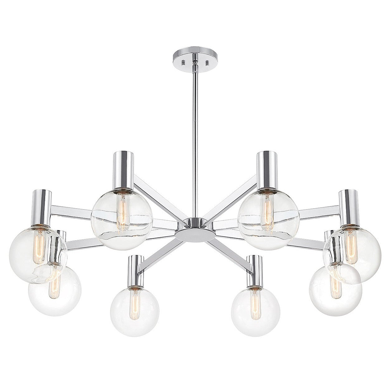 Savoy House - 1-3074-8-11 - Eight Light Chandelier - Wright - Chrome