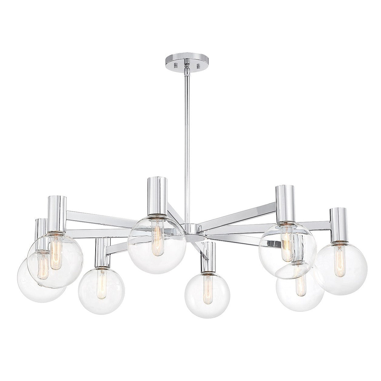 Savoy House - 1-3074-8-11 - Eight Light Chandelier - Wright - Chrome