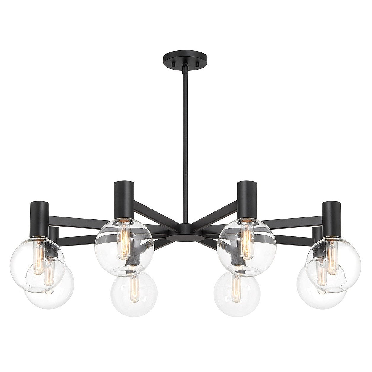 Savoy House - 1-3074-8-89 - Eight Light Chandelier - Wright - Matte Black