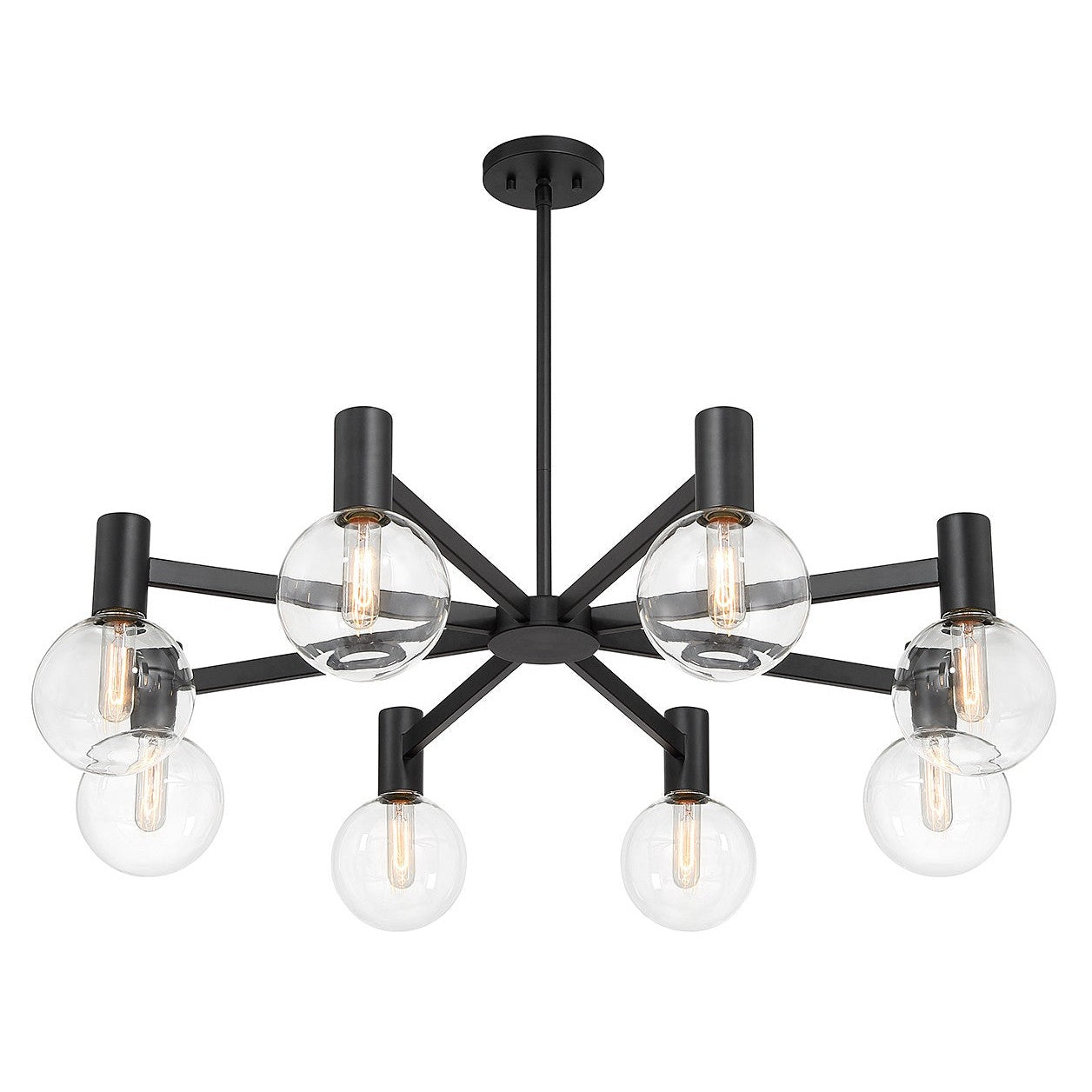 Savoy House - 1-3074-8-89 - Eight Light Chandelier - Wright - Matte Black